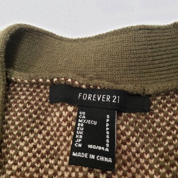 Forever 21 Womens Smiley Face Sweater Cardigan Size Small - Picture 4 of 8